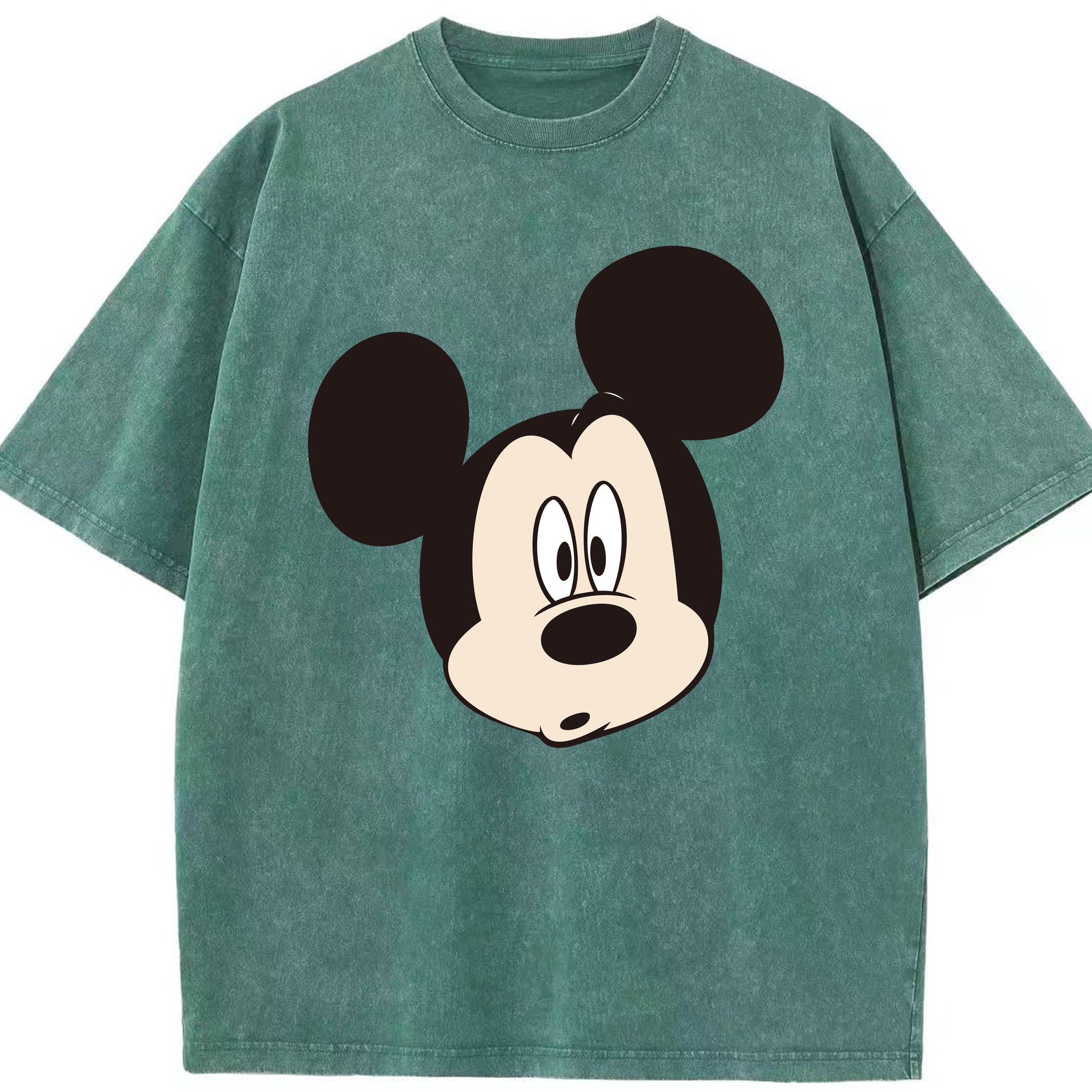 （画像用） ミッキーマウス Mickey Mouse 綿100% ヴィンテージ風 半袖Tシャツ（フロントプリント）